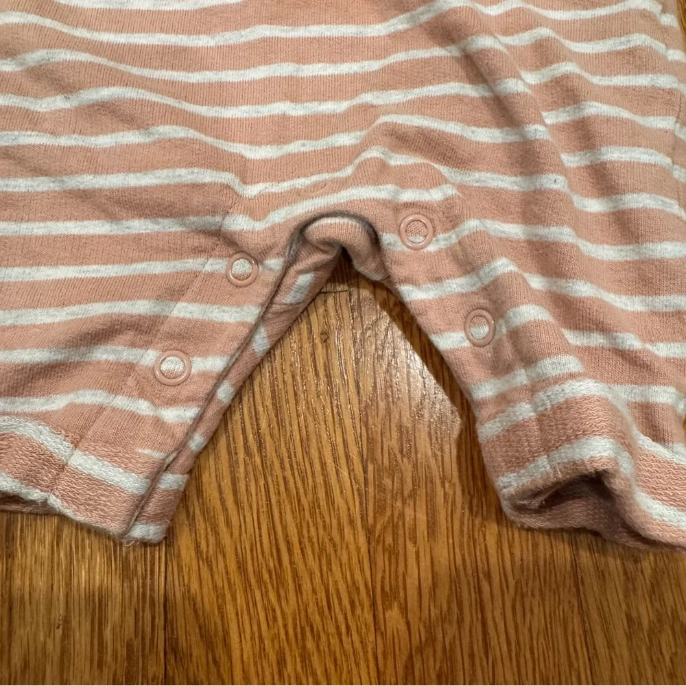 4/$20 Carter’s Little Planet Organic Striped Pink & White Baby Romper newborn